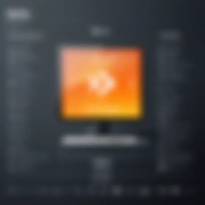 A comparison chart of leading video creation software features