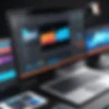 A sleek video editing interface showcasing advanced tools