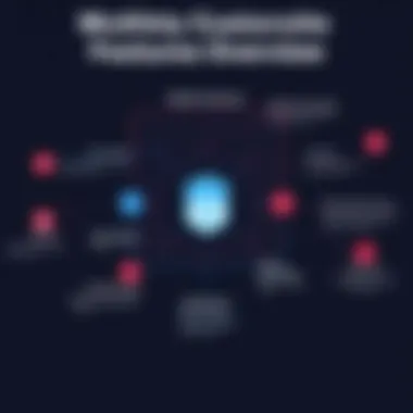 Visual representation of McAfee software interface showcasing security features