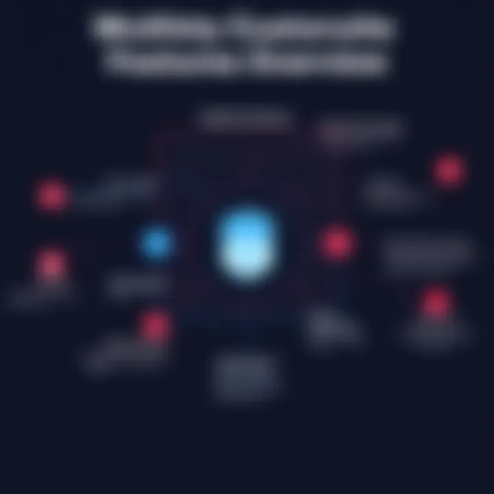 Visual representation of McAfee software interface showcasing security features