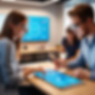 Engagement through Augmented Reality Students engaging with AR technology in a learning environment