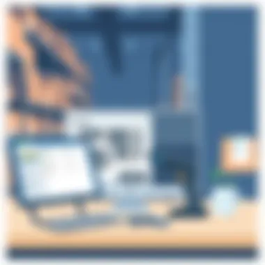 Inventory management software displaying barcode data