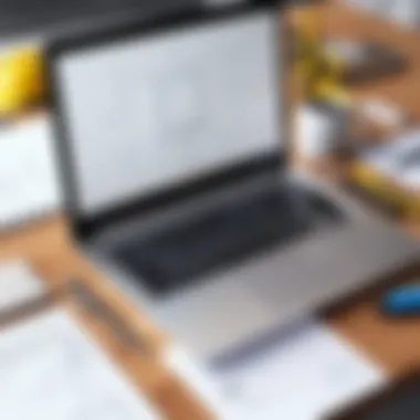 Essential Tools for Construction Estimating Laptop displaying construction estimating tools and applications
