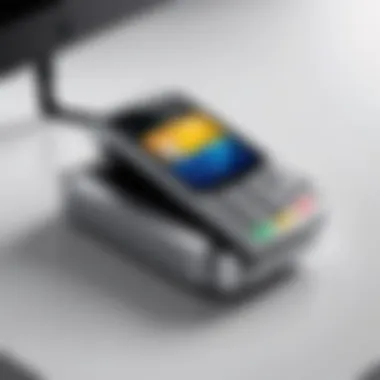 A modern mobile credit card reader on a countertop