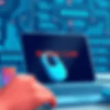 Illustration depicting a broken link error on a website