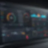 Dashboard overview of commercial project management software