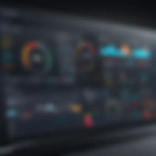 Dashboard overview of commercial project management software