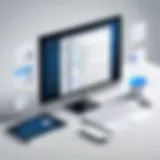 Visual representation of document management features