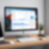 User interface of billing software on Mac