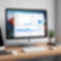 User interface of billing software on Mac