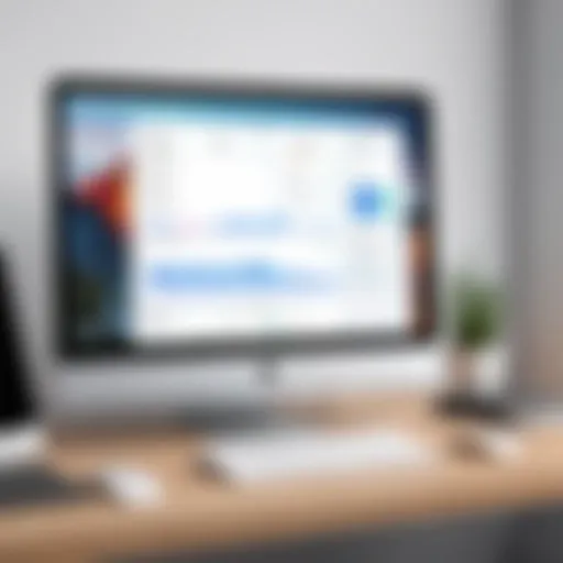User interface of billing software on Mac