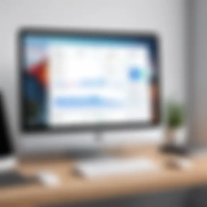 User interface of billing software on Mac
