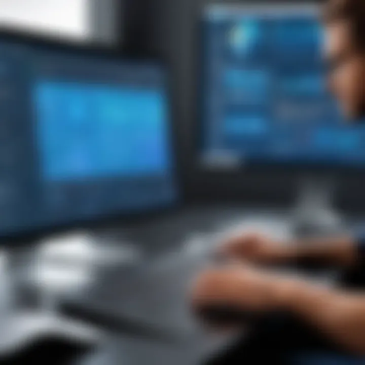 User navigating advanced functionalities of PCLaw