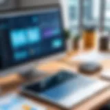 An illustration representing various project management software interfaces