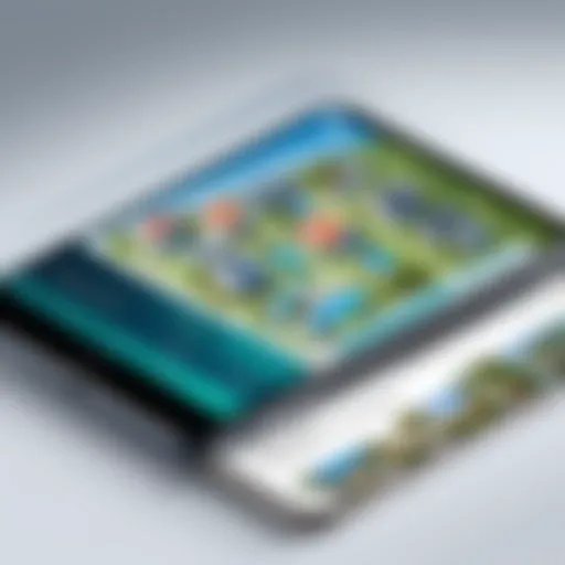 User interface of property management software