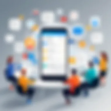 Enhancing Team Productivity through Messaging Apps Infographic illustrating the benefits of crew messaging for team productivity