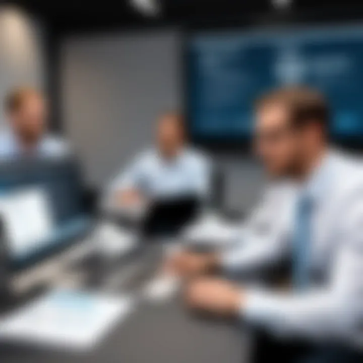 A professional meeting discussing the pros and cons of WordPress for business.