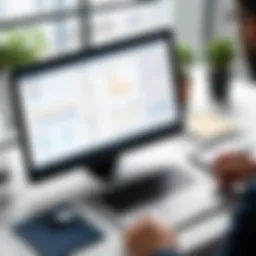 Interface of a simple planning software with user-friendly design