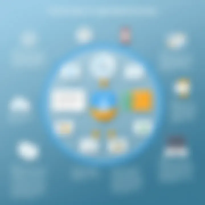 Infographic showcasing types of organization structures