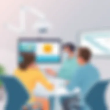 Dental team collaborating using Dentrix Ascend software