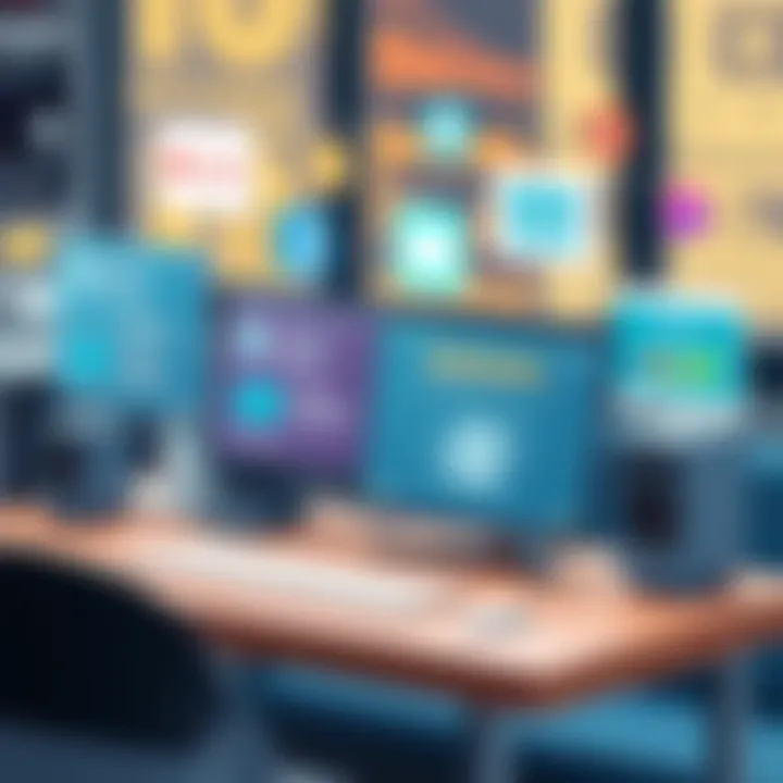 Visual representation of digital content management tools