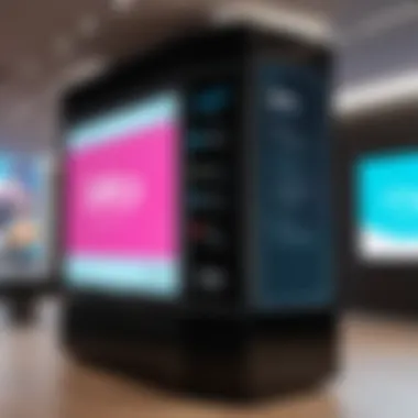 Dynamic display of a Ditto digital signage interface showcasing business communication