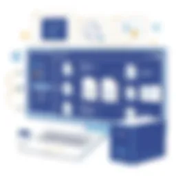 Illustration of a digital document management interface showcasing organization and accessibility.