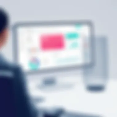 A sleek dashboard of help desk management software displaying analytics