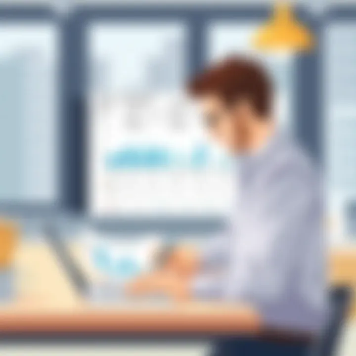 A professional reviewing project estimates on a laptop