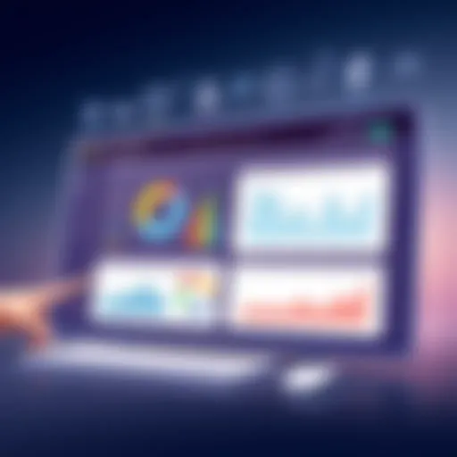 Visual representation of CRM dashboard for social media analytics