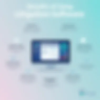 Infographic on benefits of litigation software