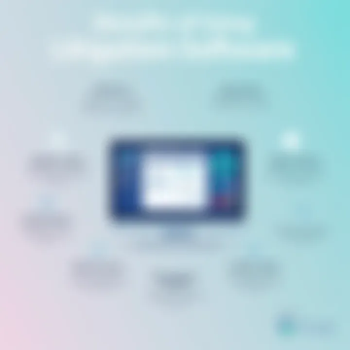 Infographic on benefits of litigation software