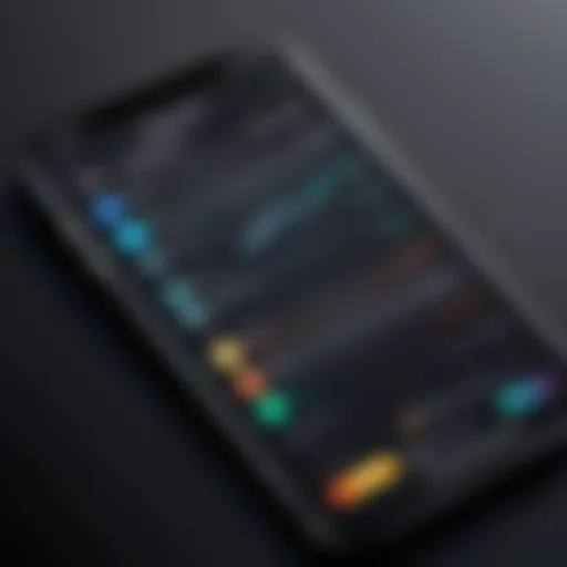 Innovative iPhone business app interface