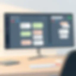 A digital agile board interface showcasing project tasks