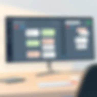 A digital agile board interface showcasing project tasks