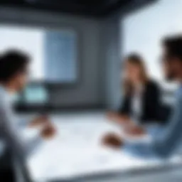 Interactive digital whiteboard showcasing collaborative brainstorming