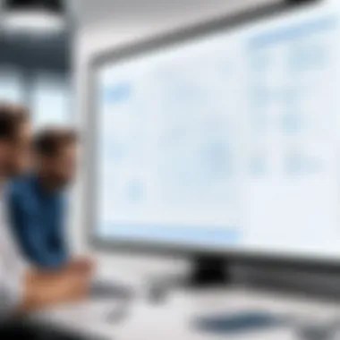 A team brainstorming session utilizing an online whiteboard
