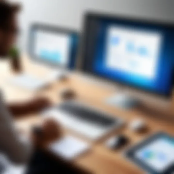 Visual representation of collaboration tools enhancing productivity