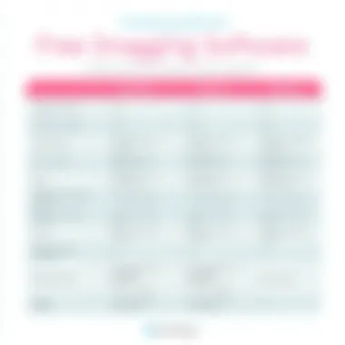 Comparison chart of free snagging software features