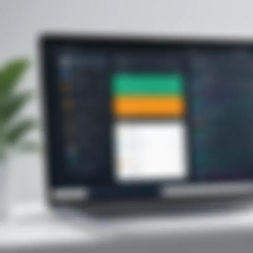 Overview of a task manager app interface showcasing project organization features