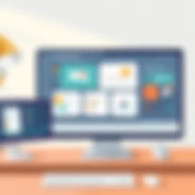 Digital Workspace for Workflow Tools A digital workspace showcasing various workflow tools on a computer screen