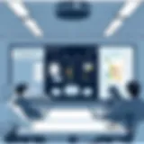 Collaborative digital workspace showcasing brainstorming session