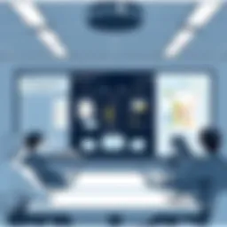 Collaborative digital workspace showcasing brainstorming session