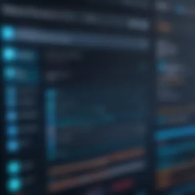 User Interface of Permission Management Software Visual representation of permission management software interface