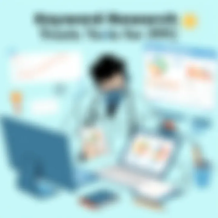 A researcher examining keywords for PPC campaigns using advanced tools