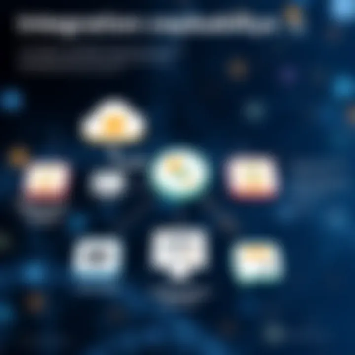 Integration Capabilities of Simpro Group Diagram illustrating the integration capabilities of Simpro Group's solutions with existing business systems.