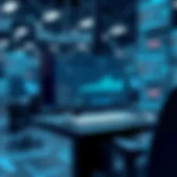 A digital interface showcasing simulation software