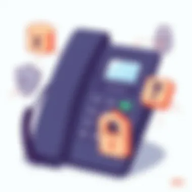 Security measures in softphones represented through icons