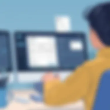 User Engaging with Digital Invoicing A user engaging with digital invoicing solutions on a Mac