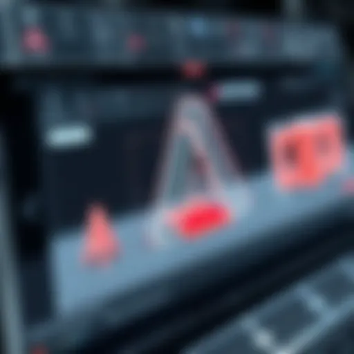 User interface of AutoCAD 3D showcasing design tools